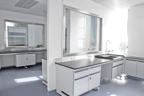 Laboratory Furniture - White Melamine Cabinets
