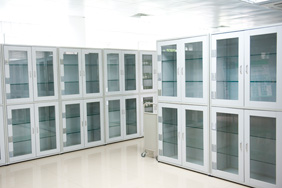 Laboratory Furniture - White Glass Cabinets