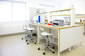 Bespoke Laboratory Furniture - White cabinets 