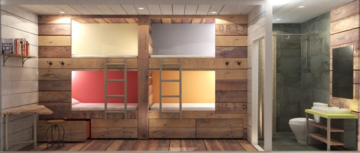 Student University Rustic Bunk Beds